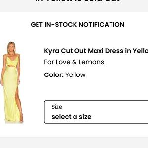 For Love And Lemons Kyra Cut-Out Maxi Dress